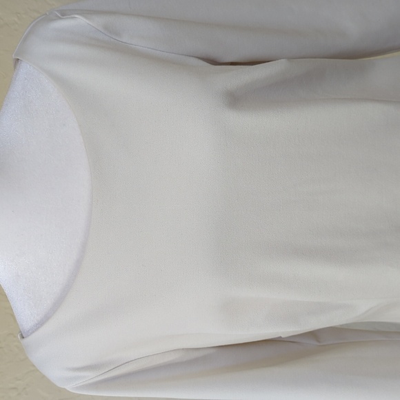 Ann Taylor Cream 3/4 Sleeve Relaxed Fit Tailored Career Blouse Size Large - Picture 2 of 7